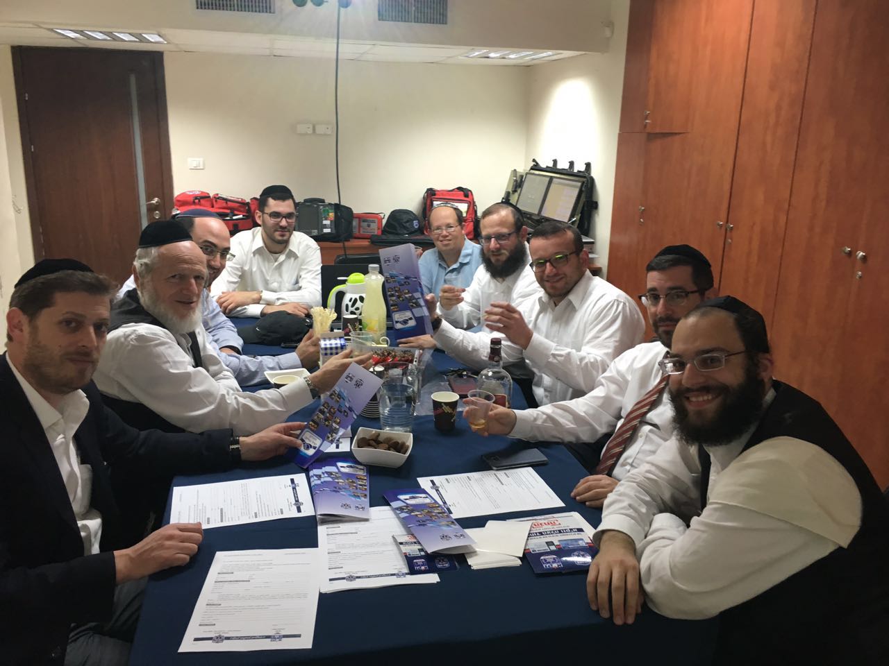 United Hatzalah and ZAKA Directors meet to discuss the cooperative discount club for volunteers of both organizations