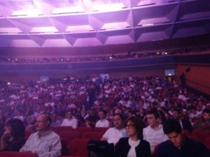 Crowd at the Jerusalem United Hatzalah concert in Jerusalem on Chol Hamoed Peasach. 