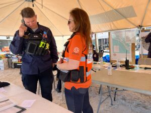 Einat coordinating efforts with a local first responder in Fort Myers 300x225 1
