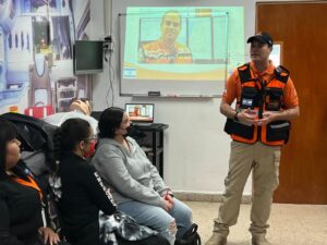 Friedson teaching emergency disaster relief techniques and psychological first aid Concepts to paramedic trainees in San Juan 300x225 1