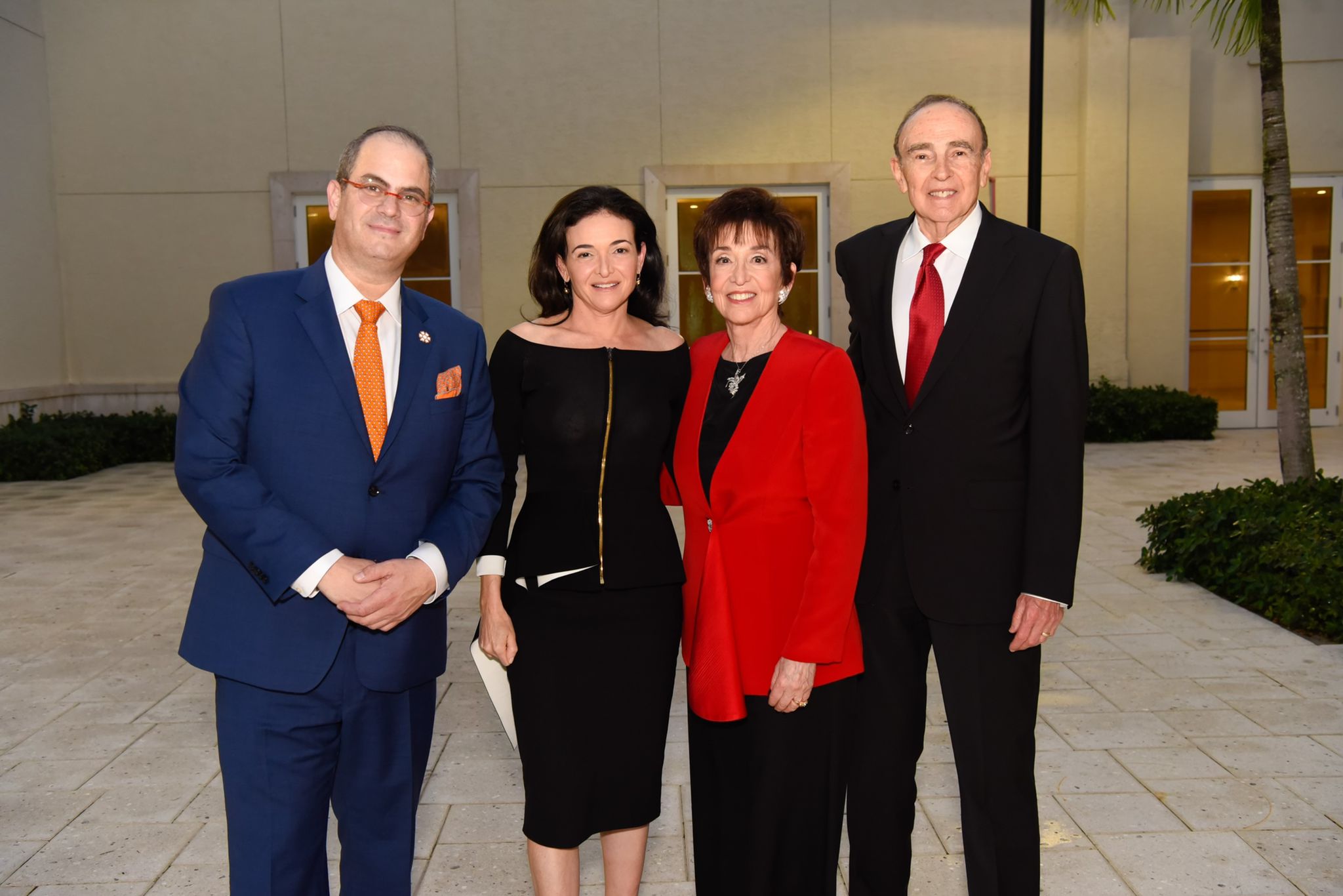 From left Eli Beer Sheryl Sandberg Adele Sandberg Dr. Joel Sandberg