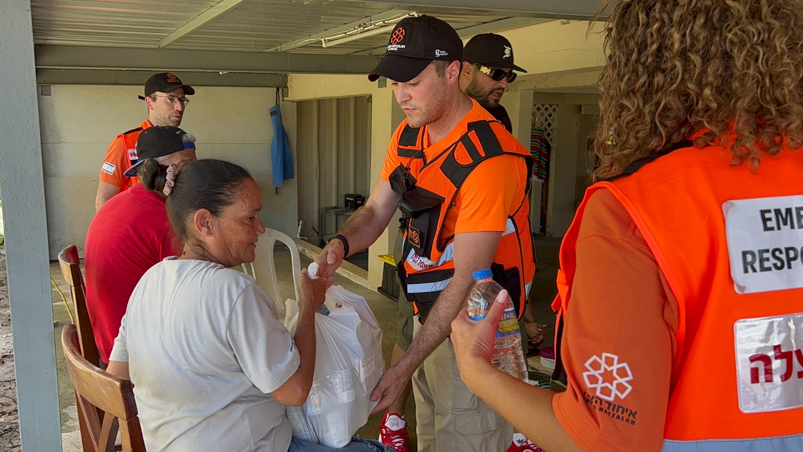 Gavy Friedson delivering water in Anasco Puerto Rico