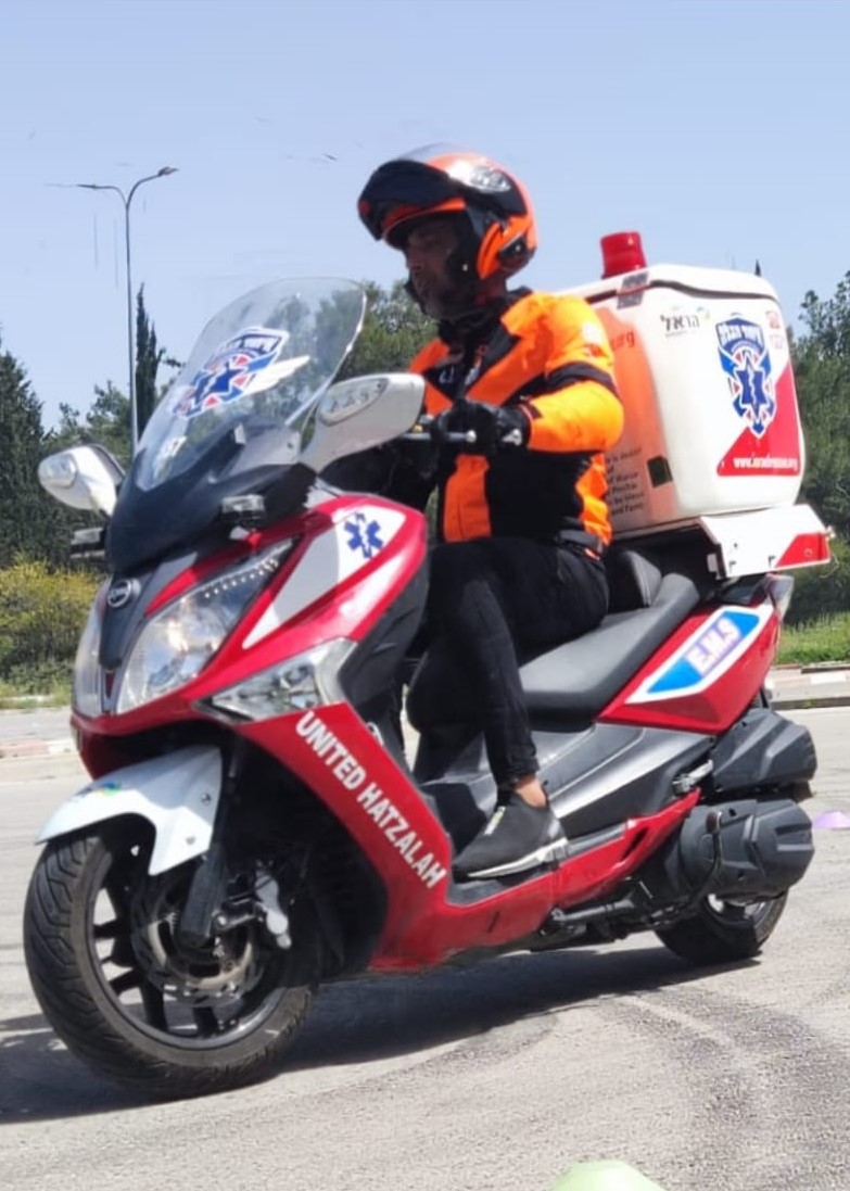 Moner Kawas on his ambucycle 1