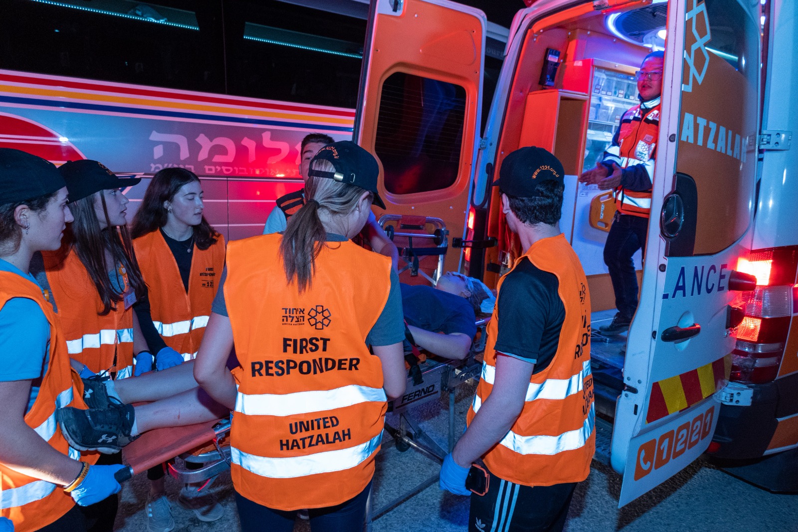 NCSY Hatzalah Rescue participants taking part in the MCI last thursday 2