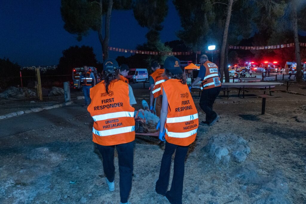 NCSY Hatzalah Rescue participants taking part in the MCI last thursday 3 1024x682 2