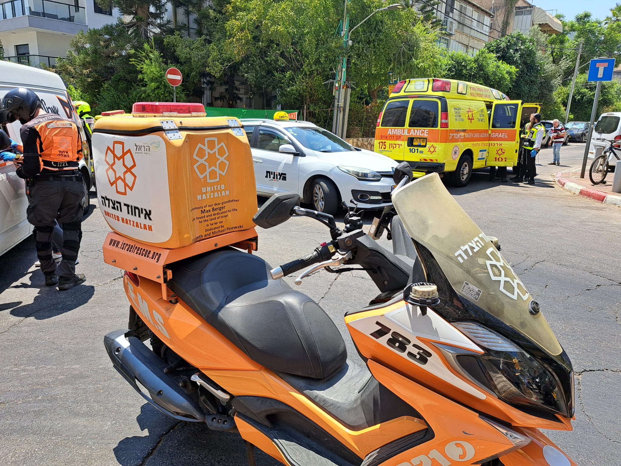 The scene of the accident in Ramat Gan 1