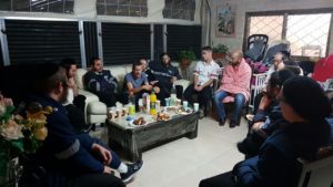 Members of the United Hatzalah Psychotrauma Unit provide support for EMS personnel at group debrief on Saturday night. Credit: Davidi Overlander/United Hatzalah