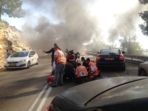 (Photo: Scene of accident on route 3866 outside Mahasiya)