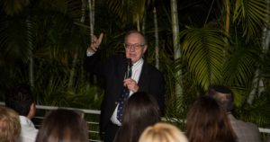 Alan Dershowitz speaking  in Florida to raise awareness for United Hatzalah