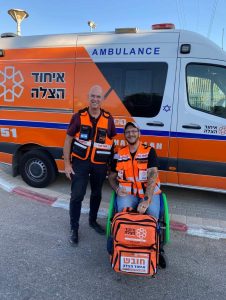 Chen right together with United Hatzalah Akko branch head Noam Lifshin 226x300 1