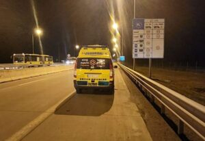 Ambulance team form Ukraine heading to Lizhensk
